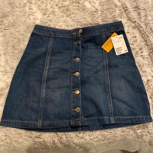 Denim bottom up skirt
